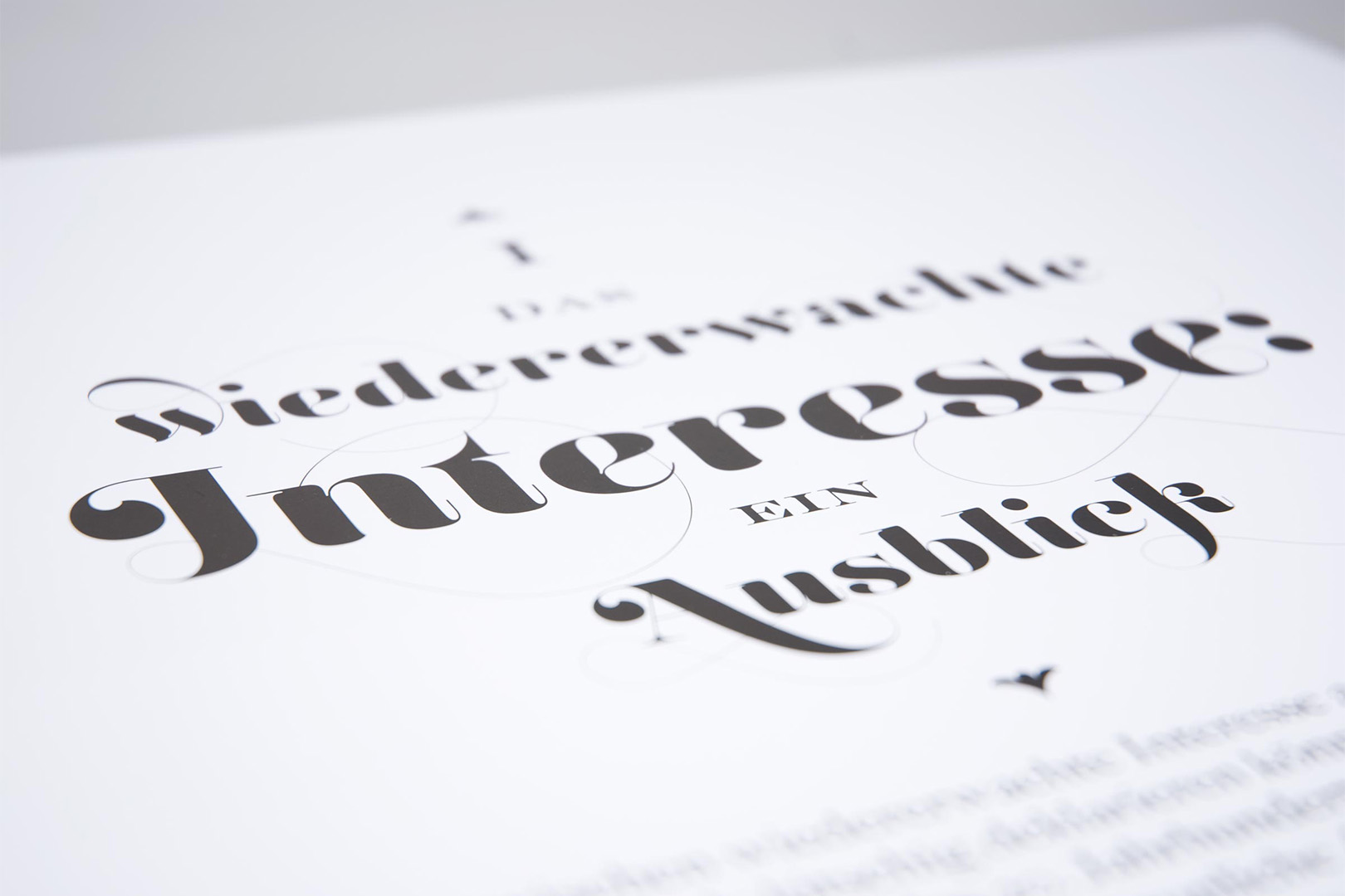 Nahaufnahme der einzigartigen Typografie