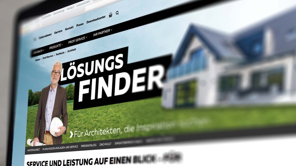 Zielgruppenspezfisches Website Banner zeigt die Zielgruppe »Lösungsfinder«